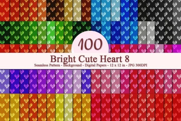 Bright Cute Heart 8 Seamless Pattern: A Versatile Tool for Creative Workflows