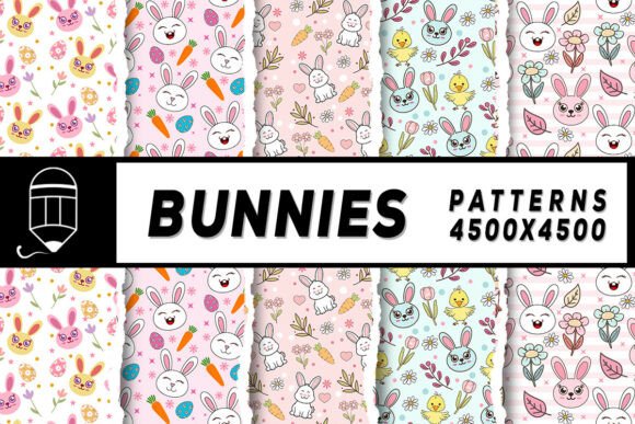 Bunny Digital Paper Patterns