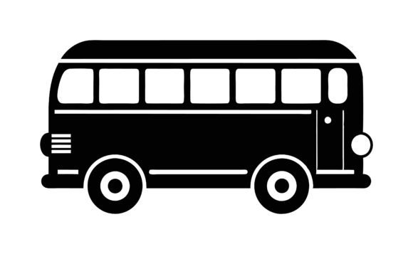 Bus Template Silhouette Icon
