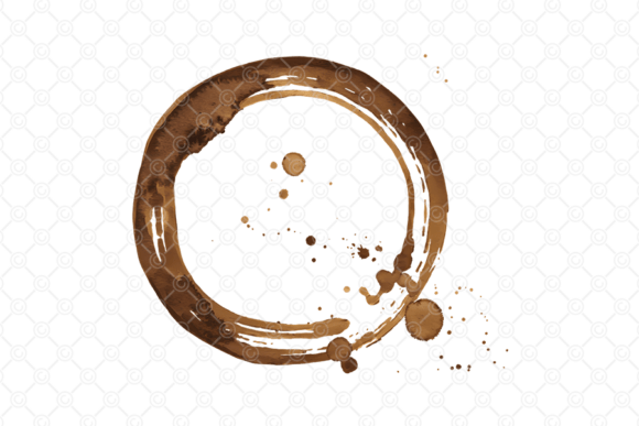 Coffee Stain PNG, Tea Cup Spill Ring 002: Adding Creative Chaos to Your Designs