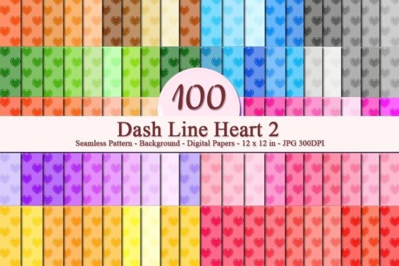 Dash Line Heart 2 Seamless Pattern: A Versatile Digital Asset for Creative Professionals