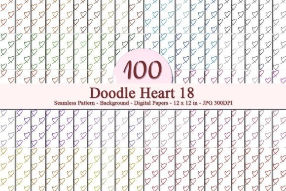 Doodle Heart 18 Seamless Pattern: A Versatile Digital Asset for Creative Projects