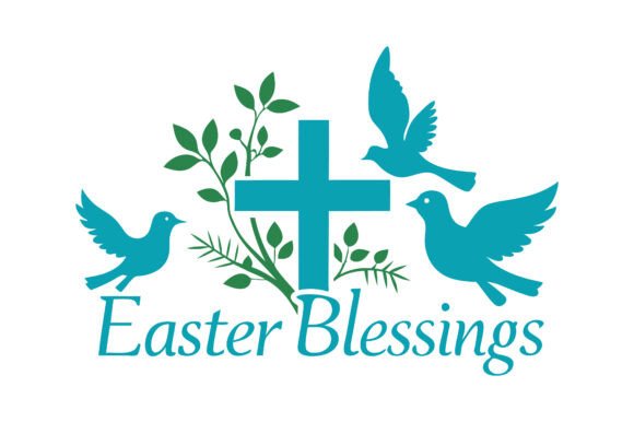 Easter Blessings Silhouette Vector Icon: A Versatile Design for Every Occasion