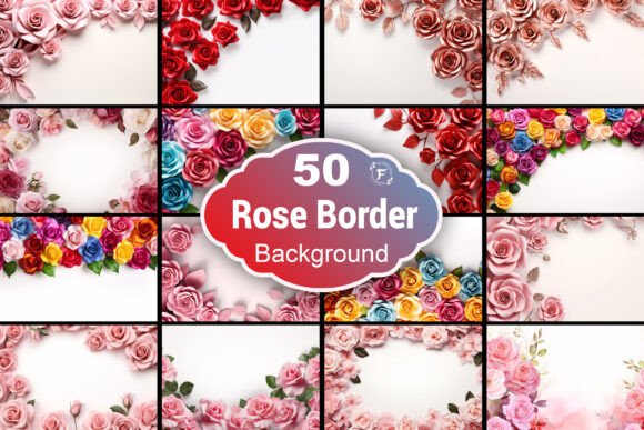 Elevate Your Creative Projects with Rose Flowers Frame Background