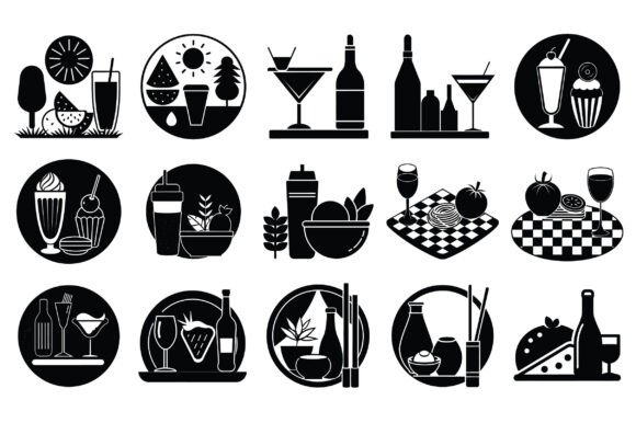 Food and Drink Silhouette Vector -Vol 2