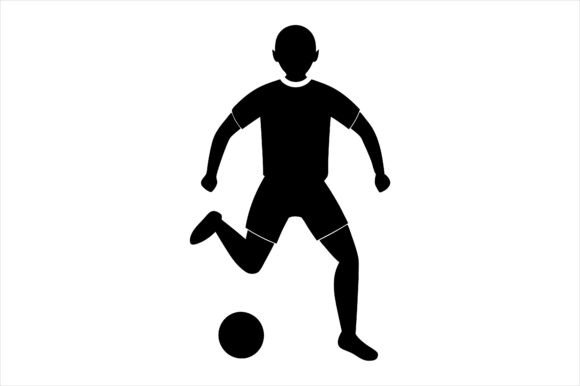 Footballer Silhouette Vector Icon