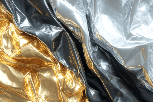 Gold Silver Black Crumpled Foil Texture: A Luxurious Design Element for Modern Projects