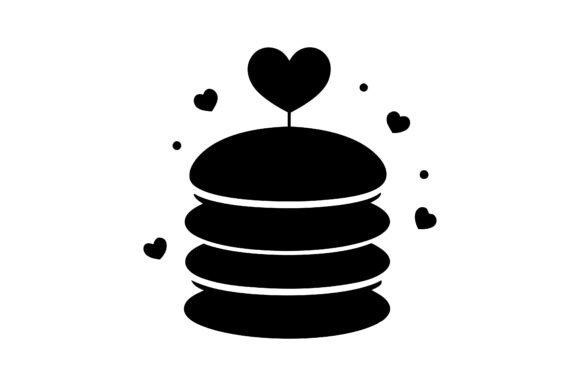 Macaron Stack Silhouette Icon: A Sweet Design for Creative Projects