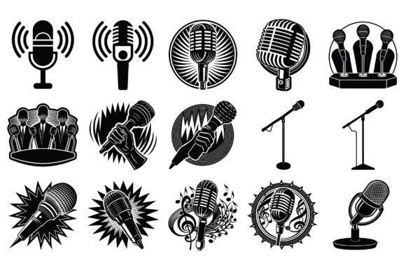 Microphone Silhouette Vector