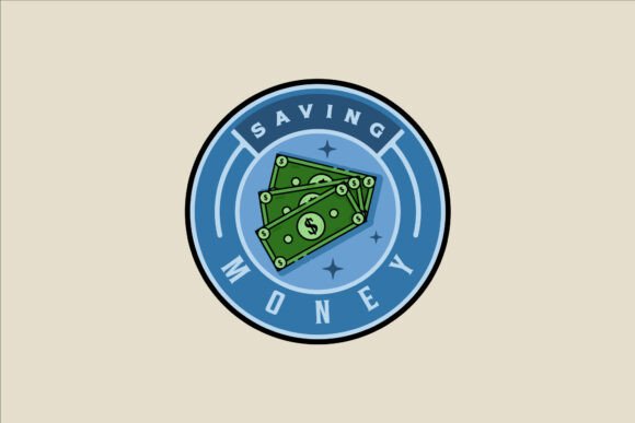 Paper Money Emblem Logo Vector Color