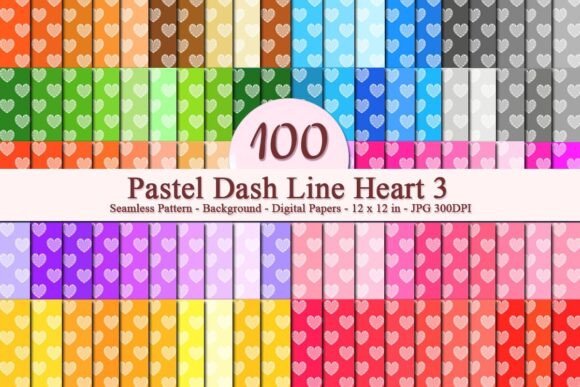 Pastel Dash Line Heart 3 Pattern: A Strategic Design for Creative and Business Applications
