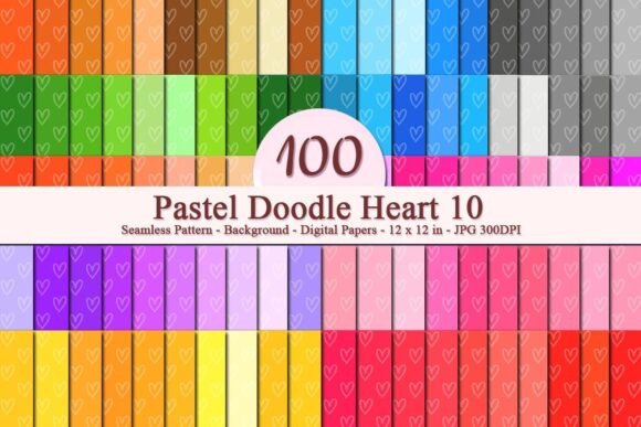 Pastel Doodle Heart 10 Seamless Pattern: A Strategic Design Asset for Creative Businesses