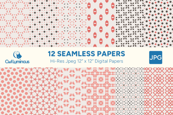 Romantic Pink Digital Papers Pack 2