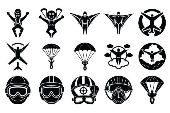 Skydiving Silhouette Vector: A Versatile Asset for Modern Creatives