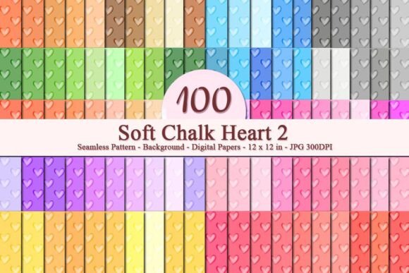 Soft Chalk Heart 2 Seamless Pattern: A Versatile Digital Design for Creative Projects