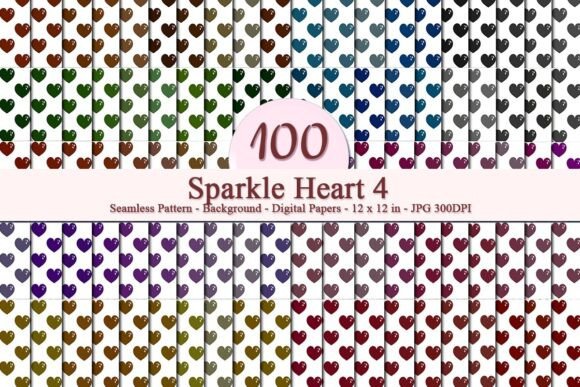 Sparkle Heart 4 Seamless Pattern: A Versatile Digital Design for Modern Creatives
