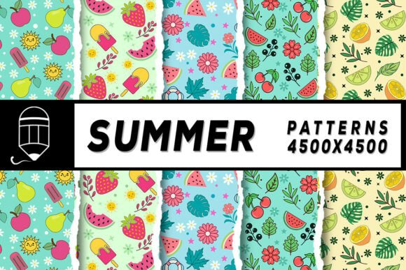Summer Digital Papers Patterns: A Versatile Design for Creative Projects