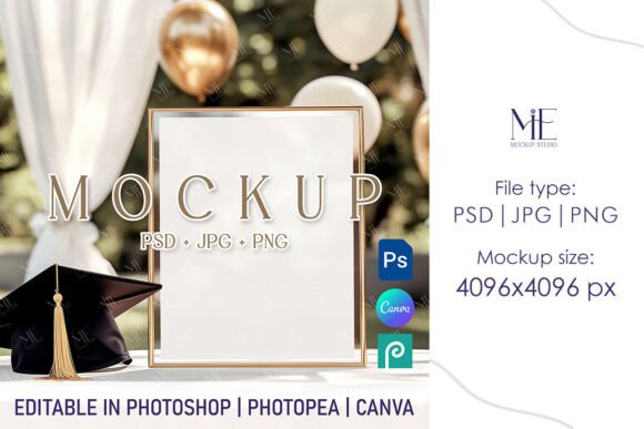 Table Sign Mockup, Graduation Party PSD: A Creative Tool for Designers and Event Planners
